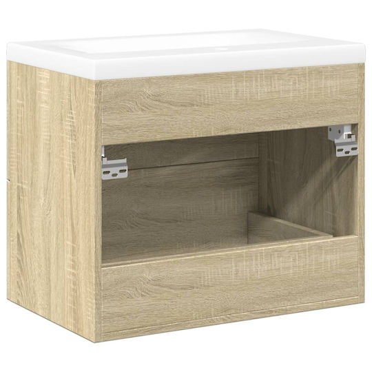 vidaXL Πάγκος με Νιπτήρα Μ60xΒ48xΥ38.5cm Δρυς