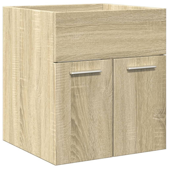 vidaXL Waschtisch mit Waschbecken, Spiegel & Säule L42xB18xH39cm Oaks