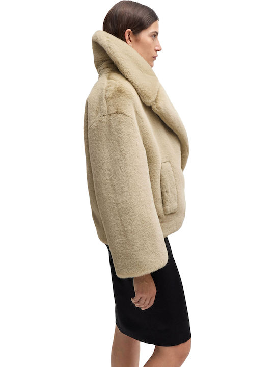 Frauen Pelz Beige