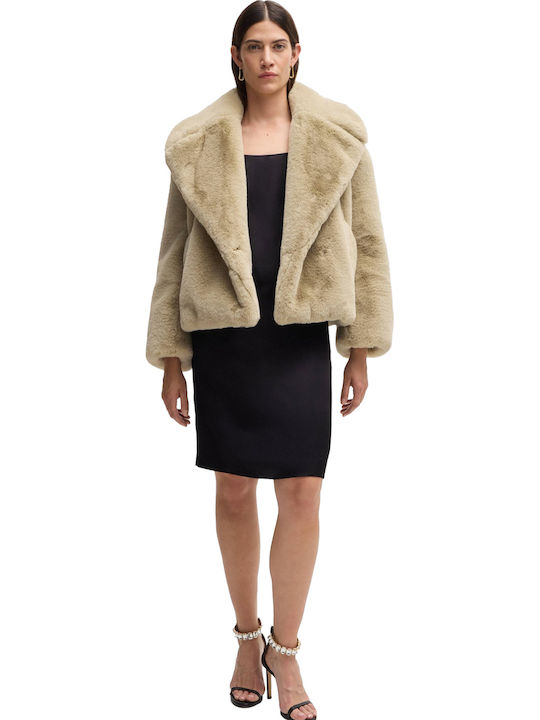 Frauen Pelz Beige
