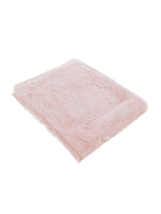 Pelzige Doppelbettdecke 200x220cm Rosa