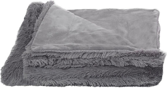 Pelzige Decke Einzeln 160x200cm Grau