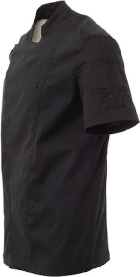Payper Coat Chef 100% Cotton made Black with Short Sleeve Starlight