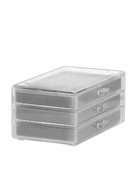 Кутия За Бижутерии С Чекмедже Прозрачна 23x14x11см