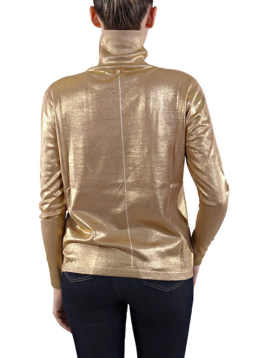Χειμερινή Γυναικεία Fleece Μπλούζα Ζιβάγκο Χρυσό