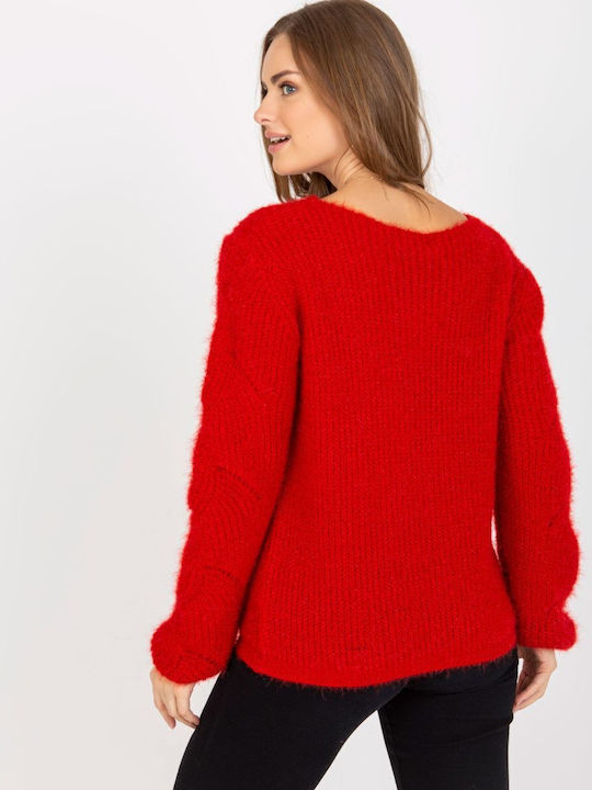 Och Bella Women's Sweater Dark Red