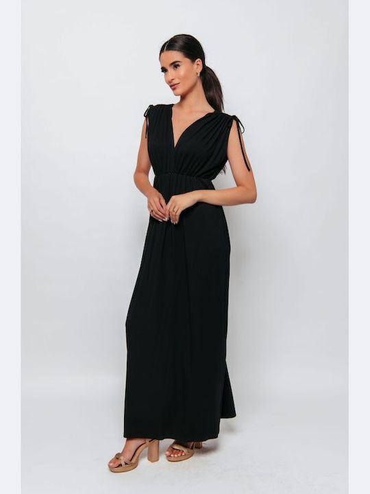 BelleFille Maxi Dress Wrap Black