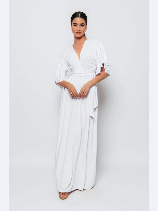 BelleFille Maxi Dress Wrap White