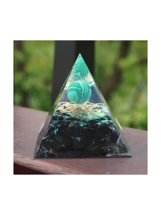 Orgonite Pyramid + Led Lamp Base 5cm Crystal Stones Amulet 5cm Hx16