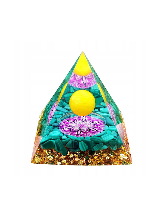 Piramidă Orgonit + Bază Lampă Led 5cm Pietre de Cristal Amuletă 5cm Hx15