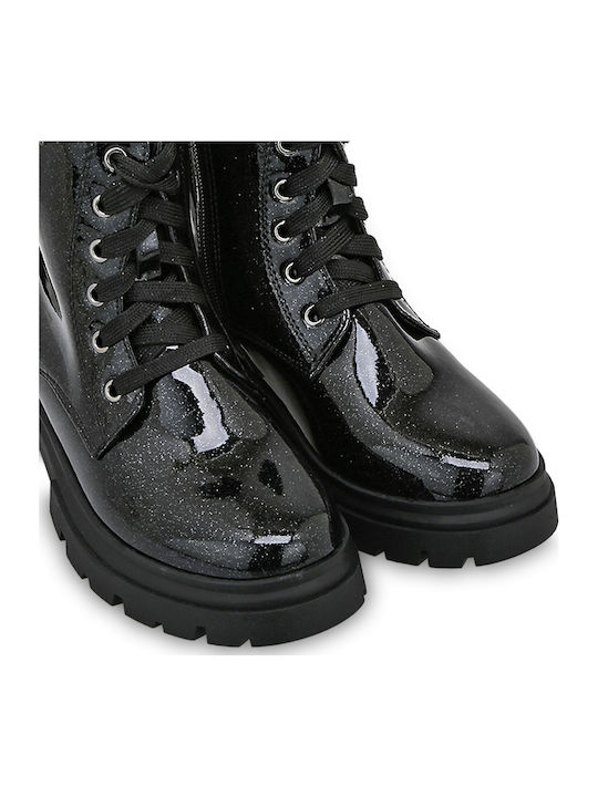 Kinderstiefel mit Reißverschluss Schwarz