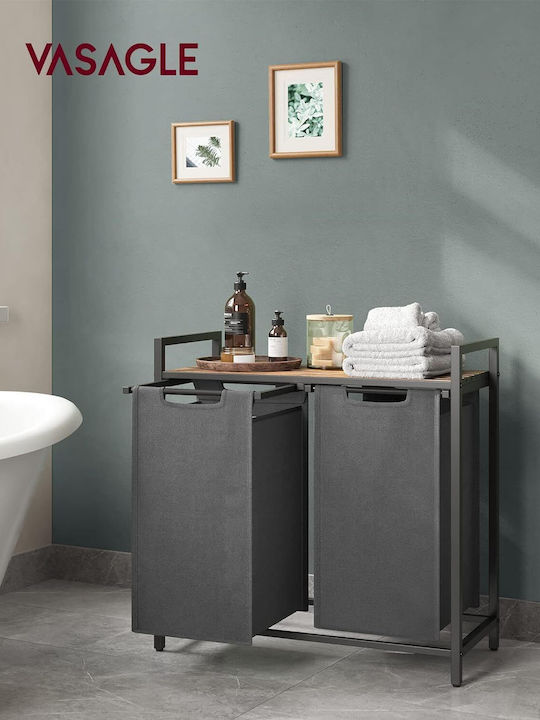 Vasagle Vasagle Stoff Wäschekorb 73lt 73x33x72cm Grau