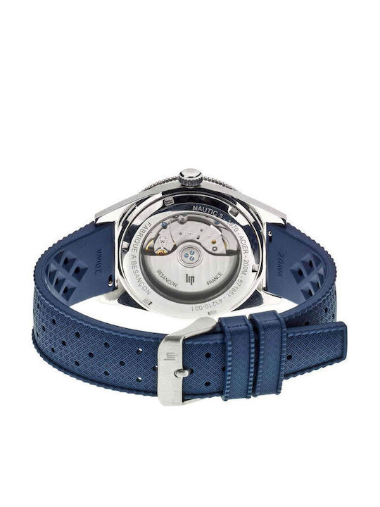 Lip Watches Men's Watch Automatic with Blue Leather Strap