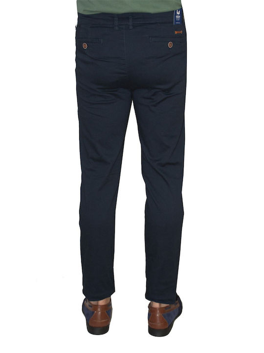 Leonardo Uomo Men's Trousers in Regular Fit Navy