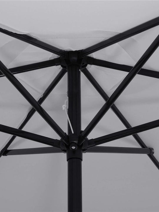 Umbrelă Rotundă Metalică Gri Φ2.6m