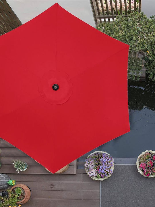 Umbrelă Rotundă Metalică Roșie Φ2.5m