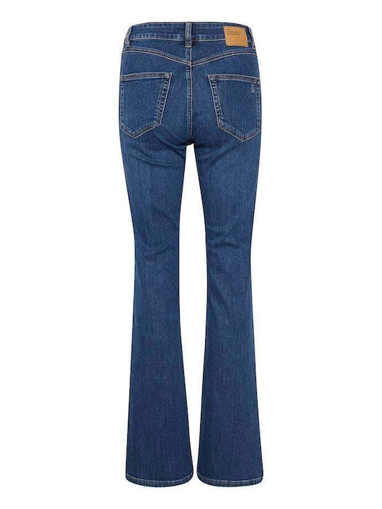 My Essential Wardrobe Hoch tailliert Damenjeanshose Schlaghose in Bootcut Passform Medium Blue Wash