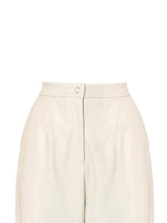 Milkwhite Women's Fabric Trousers Ivory