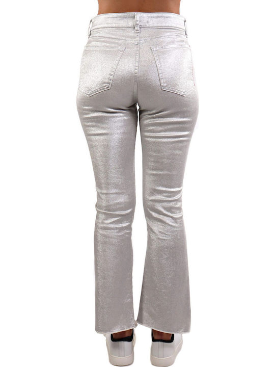 Damenjeans Schlaghose Silver