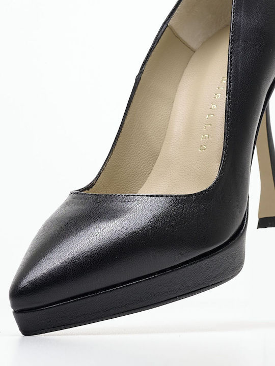 Pedro Miralles Leder Pumps Schwarz