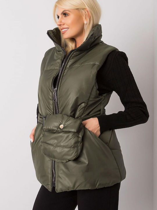 Ex Moda Women's Short Lifestyle Jacket for Winter Khaki