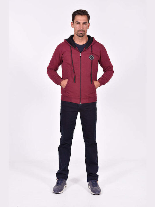 Mygolf Men's Hooded Cardigan Bordeaux