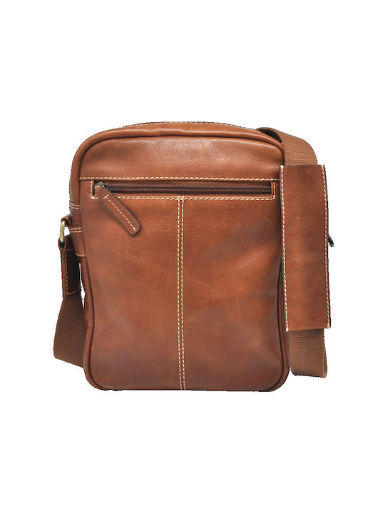 Marta Ponti Leather Men's Bag Shoulder / Crossbody Brown