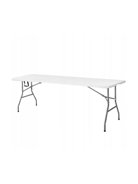 Tisch Zusammenklappbar Weiß 240x75x74cm