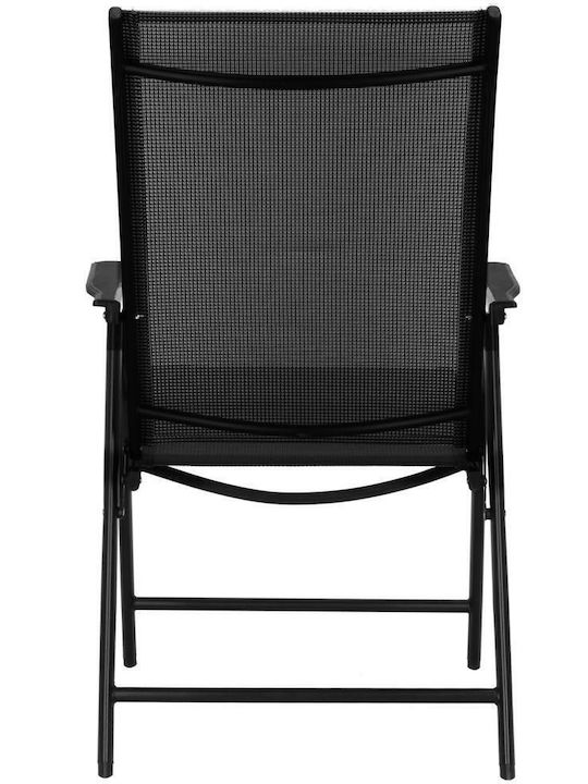 Outdoor-Stuhl Metallisch Schwarz 95x57x66εκ.