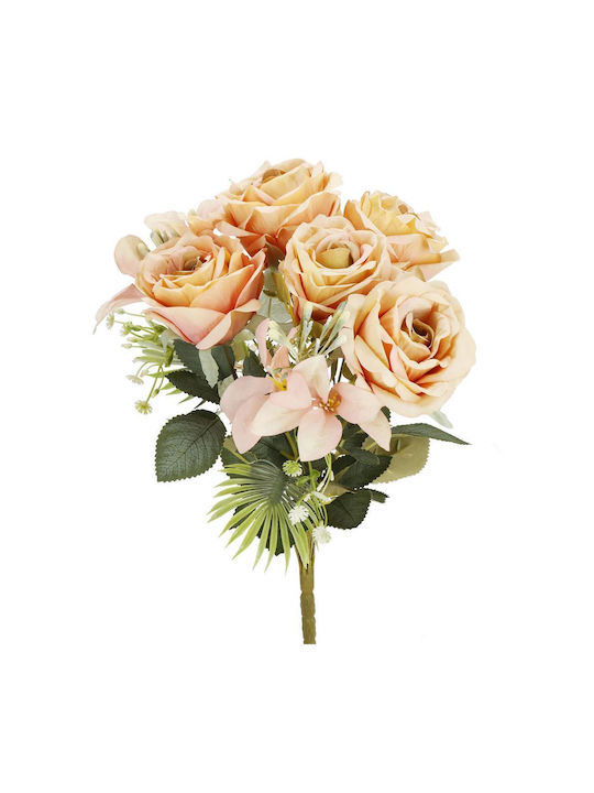 Buchet din Flori Artificiale Trandafir Pink 40cm