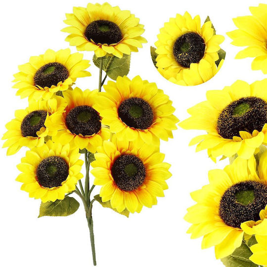 Букет от изкуствени цветя Heliotropium Yellow 57см