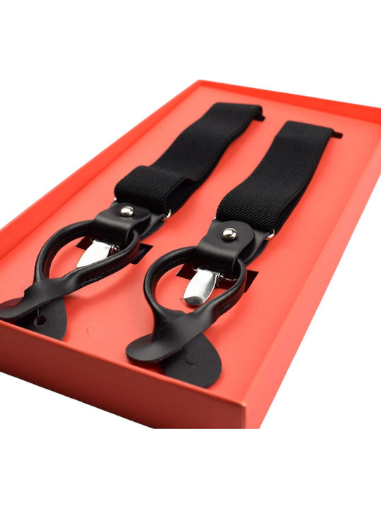 Giovani Rossi Suspenders Monochrome Black