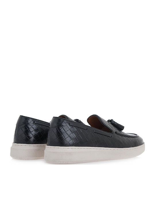 Δερμάτινα Ανδρικά Loafers σε Μαύρο Χρώμα