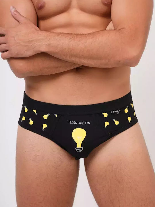 Adamo Men's Slip Black with Patterns