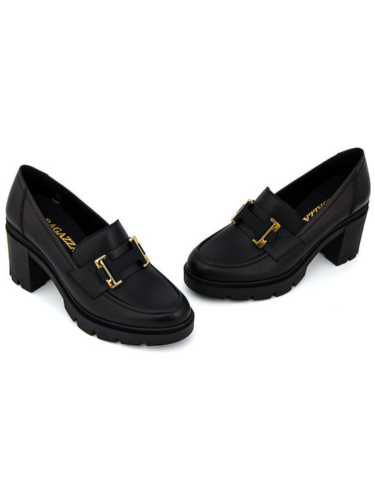 Ragazza Leather Women's Moccasins in Black Color