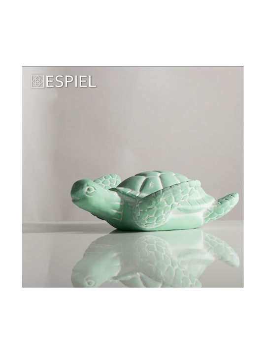 Espiel Decorative Turtle made of Ceramic in Green 19x15x5.5cm 1pcs