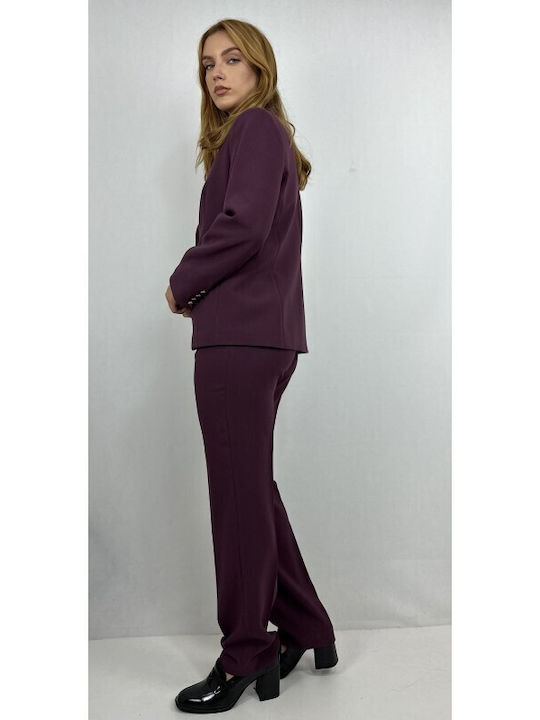 Baziana Damen Blazer Bordeaux