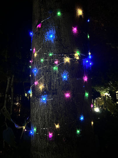 Linear Led String Lights 100 Leds 990cm Solar Powered Multicolor
