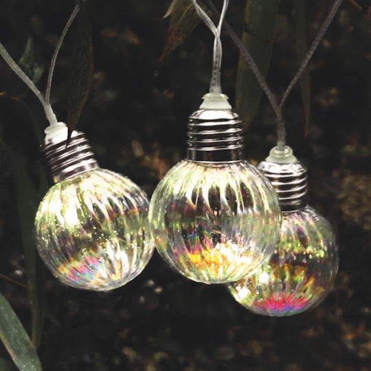 Luminous Garland Led Loris Model 20 Bulbs 580cm Solar Powered Multicolor White Light R