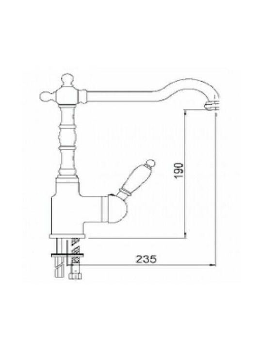 Macart Antique Bronze Kitchen Counter Faucet