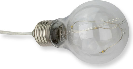 Lumină LED Șir Design Mozaic 20 Becuri 580cm Alimentare Solară Lumină Alb Cald