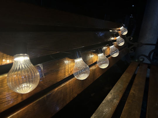 Suspendata Lampă Solară Ghirlande cu Alb Cald Lumină