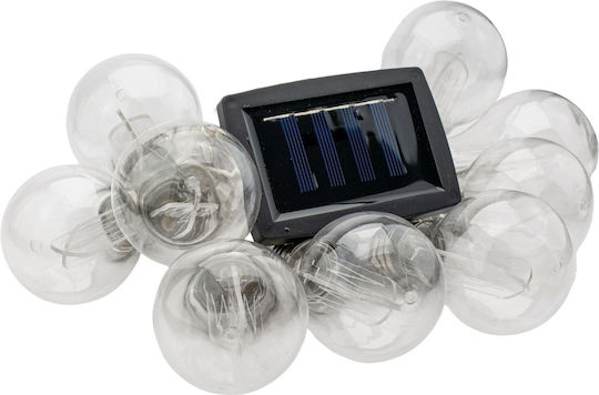 Hemma Led String Lights 10 Bulbs 380cm Solar Powered Warm White Light R