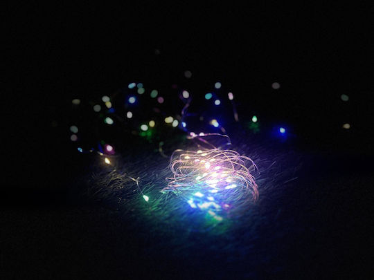 Linear Led String Lights 100 Leds 990cm Solar Powered Multicolor