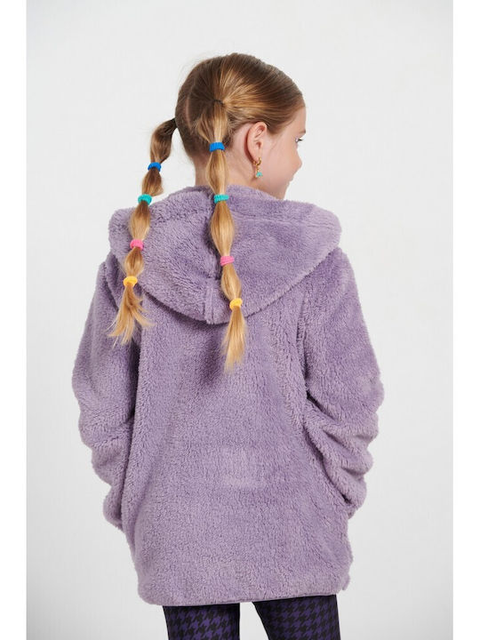 BodyTalk Cardigan pentru copii cu glugă Violet