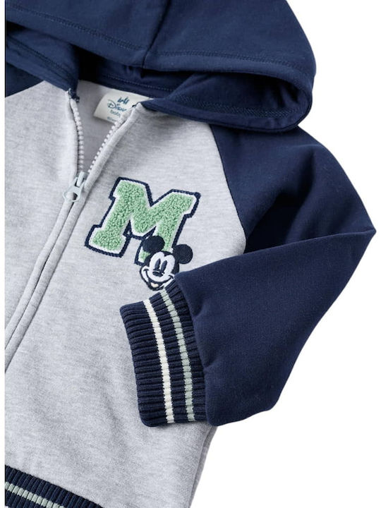Kids Sweatshirt Cardigan with Hood Dark Blue