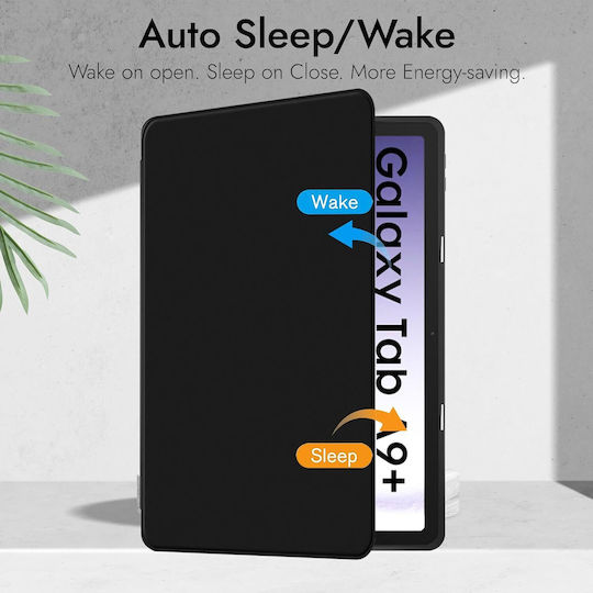 Husă Pentru Samsung Galaxy Tab A9+ Plus 11.0" Cu Stand Rotativ Smart Cover Suport S-pen Negru