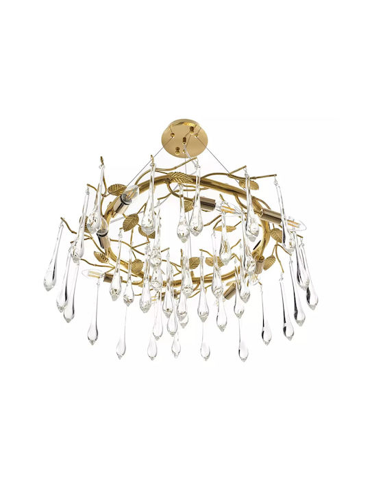 Angelino Chandelier Gold Elbulgaria 8xe14 3088/60 Gd