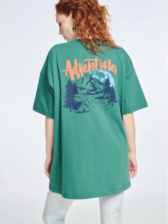 PCP Femeie Tricou Monocrom Adventure Green