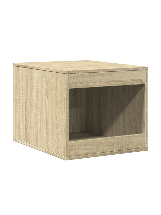 Rectangular Side Table Beige L47xW59xH42cm